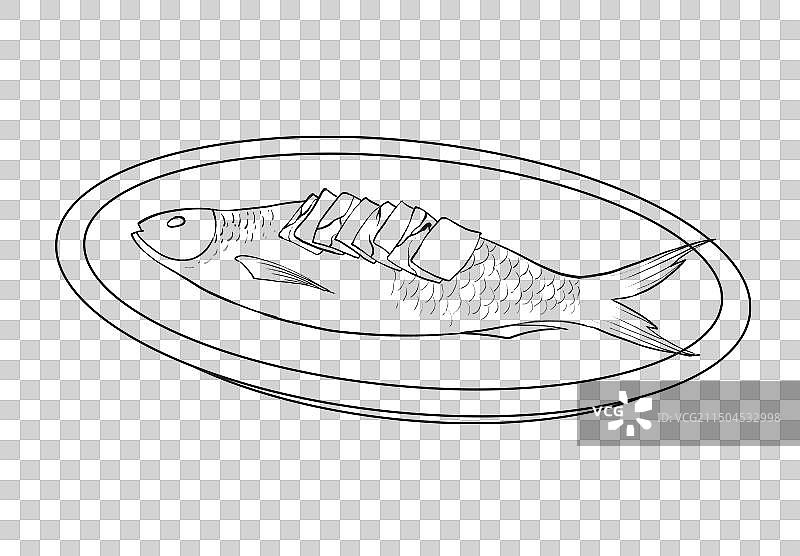 中国传统美食浙江菜富春江鲥鱼图片素材