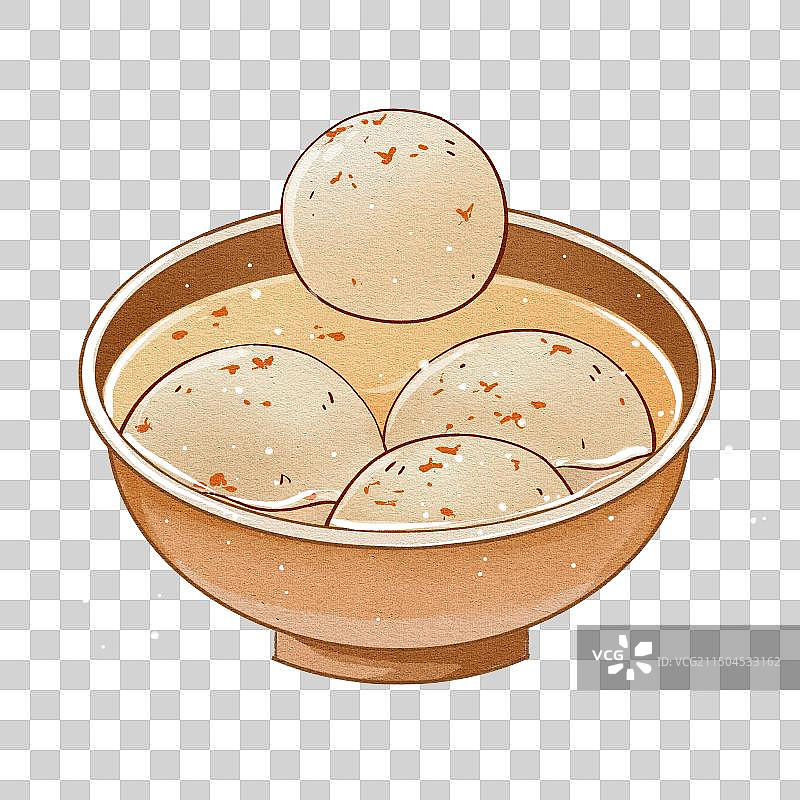 中国传统美食浙江菜宁波汤团图片素材