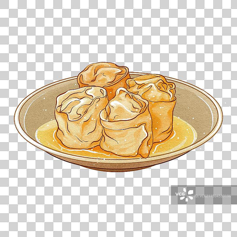 中国传统美食浙江菜千张包子图片素材