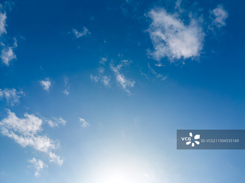 无人机高空航拍的蓝天白云图片素材