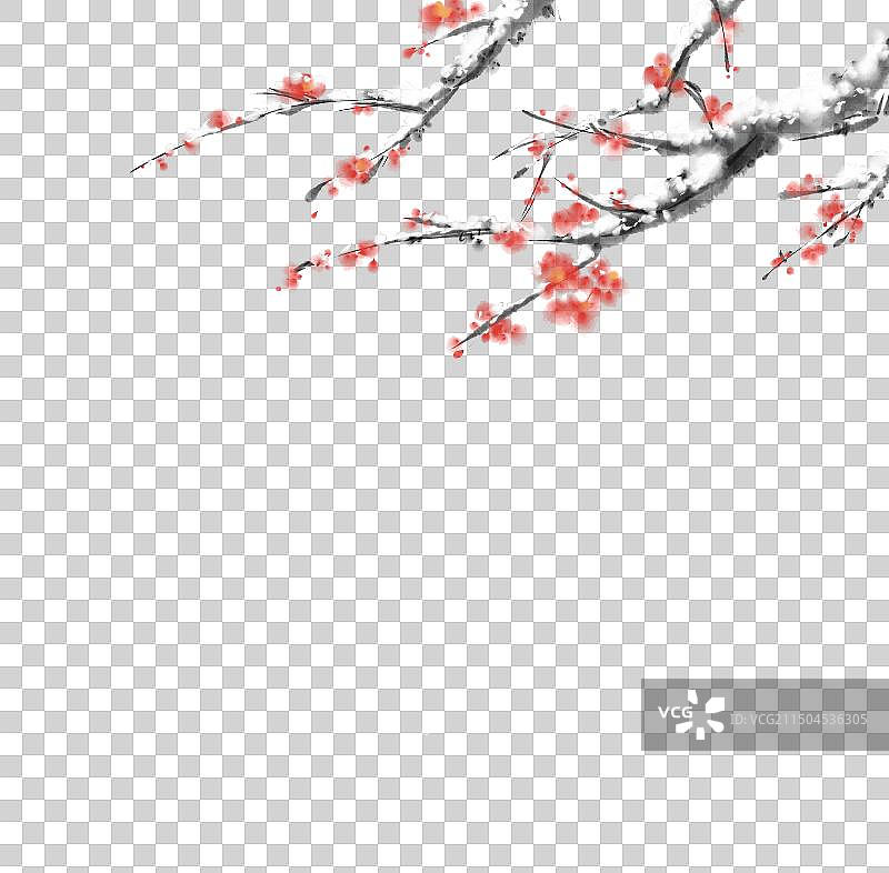 二十四节气水墨风仕女系列图免抠元素-如梦令2图片素材