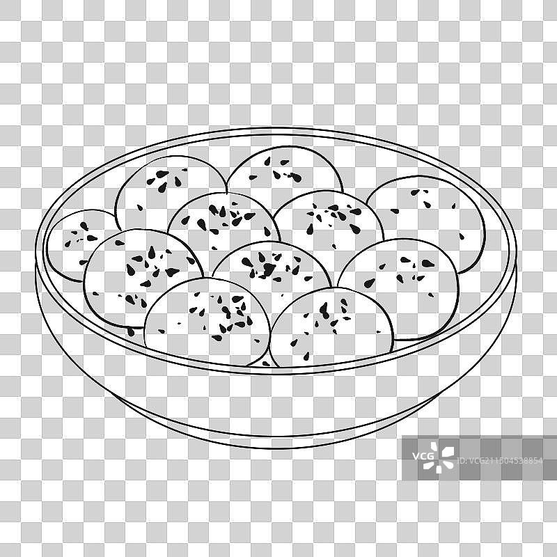 中国传统美食湘菜糖油粑粑图片素材