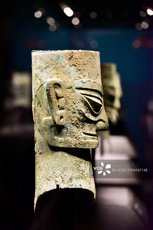 北京通州博物馆展览三星堆文物图片素材