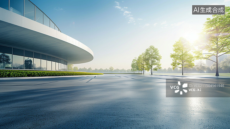 【AI数字艺术】户外柏油路-汽车广告背景图图片素材