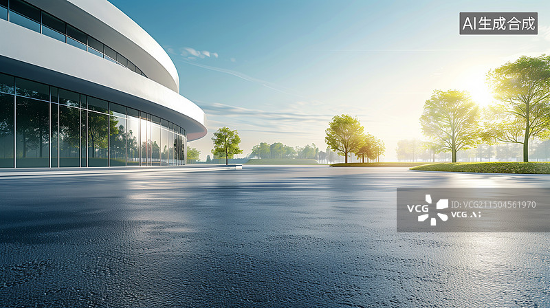 【AI数字艺术】户外柏油路-汽车广告背景图图片素材