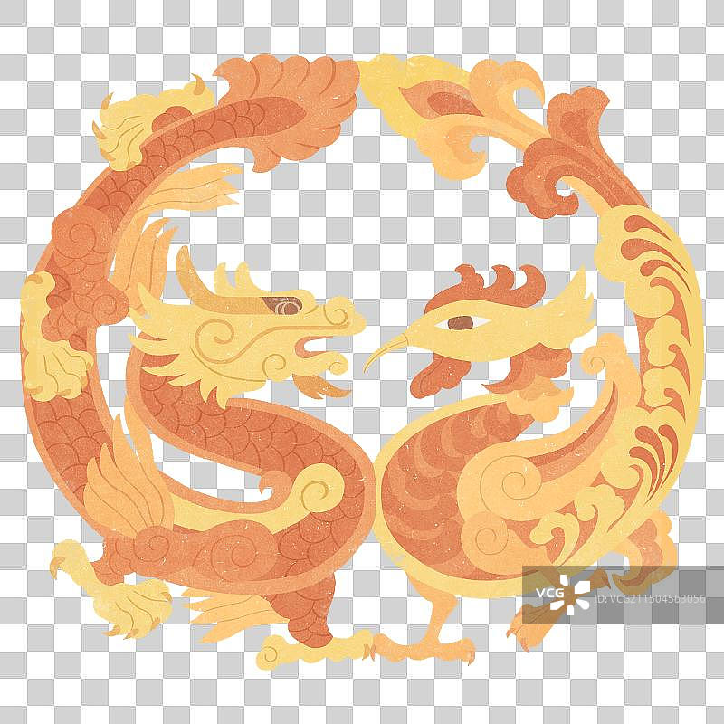汉族图腾龙凤呈祥图片素材