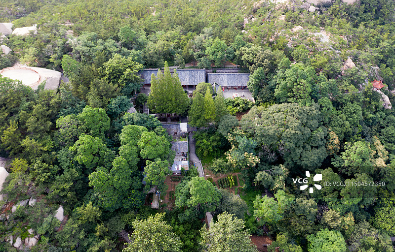 中国青岛崂山风景区仰口游览区太平宫景区图片素材