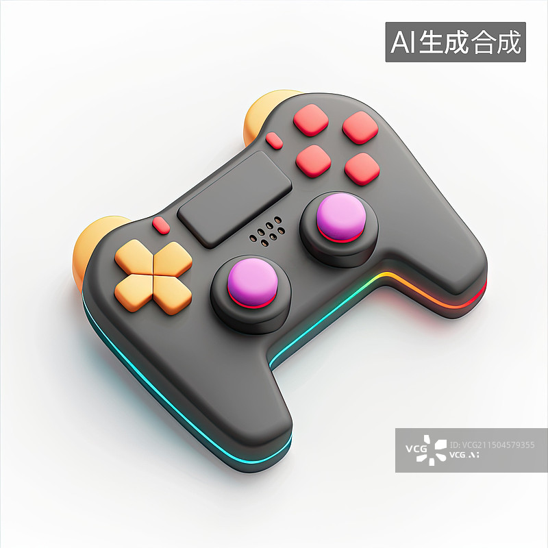 【AI数字艺术】卡通游戏手柄素材图片素材