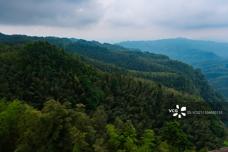中国四川省宜宾市蜀南竹海景区，蜀南竹海观海楼片区风光，国家五A级景区，避暑天堂，观海楼图片素材