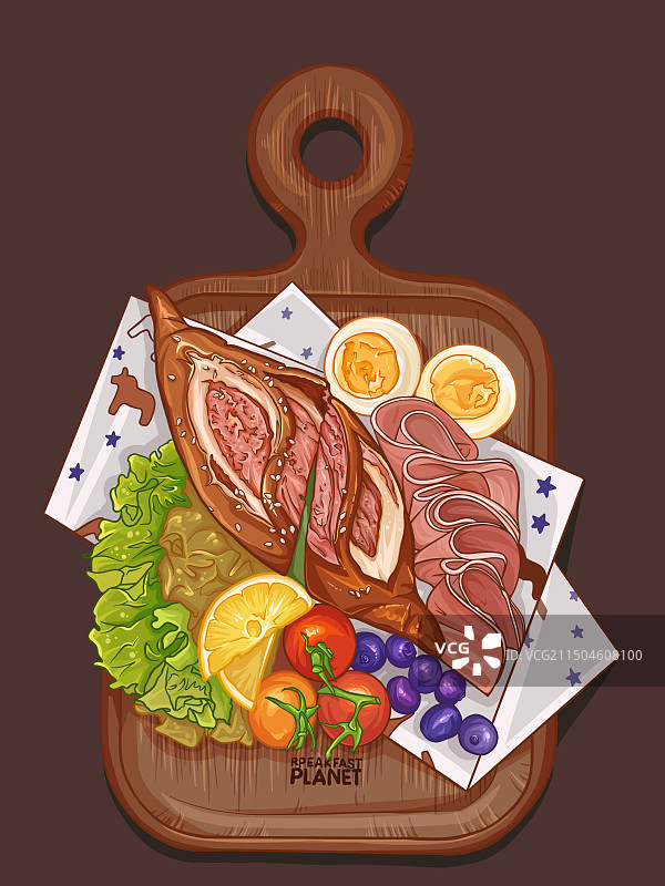 日式早餐拼盘图片素材