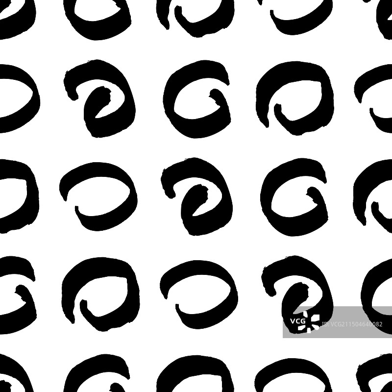 无缝图案与素描圆圈形状图片素材