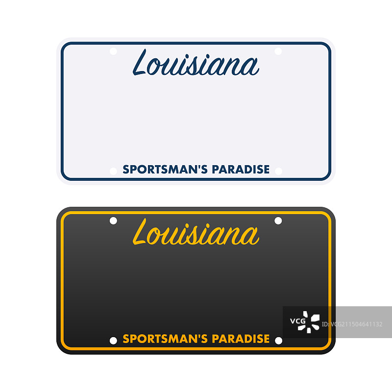 路易斯安那州汽车牌照图片素材