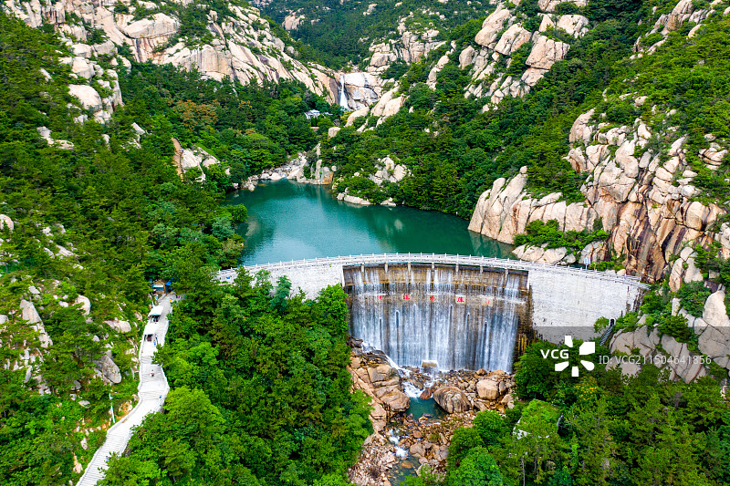 青岛崂山，崂山龙潭水库图片素材
