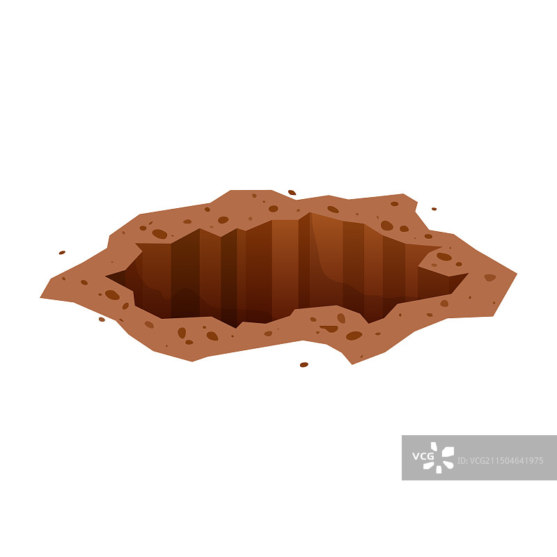 土壤坑卡通图标图片素材