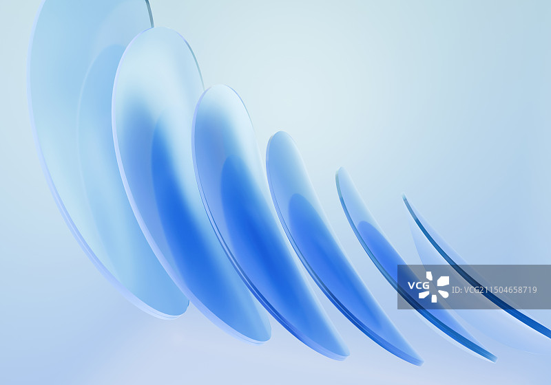 渐变透明玻璃3D渲染科技背景图片素材