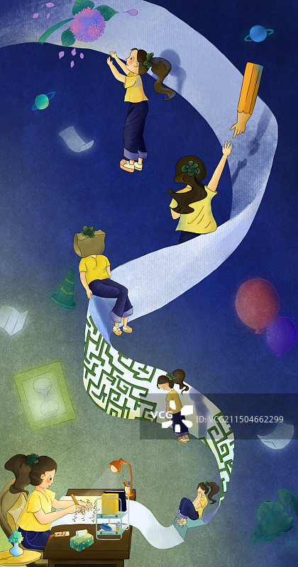 写作相关插画图片素材