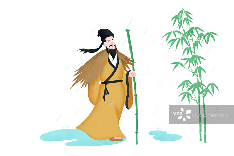 古代诗人王维图片素材