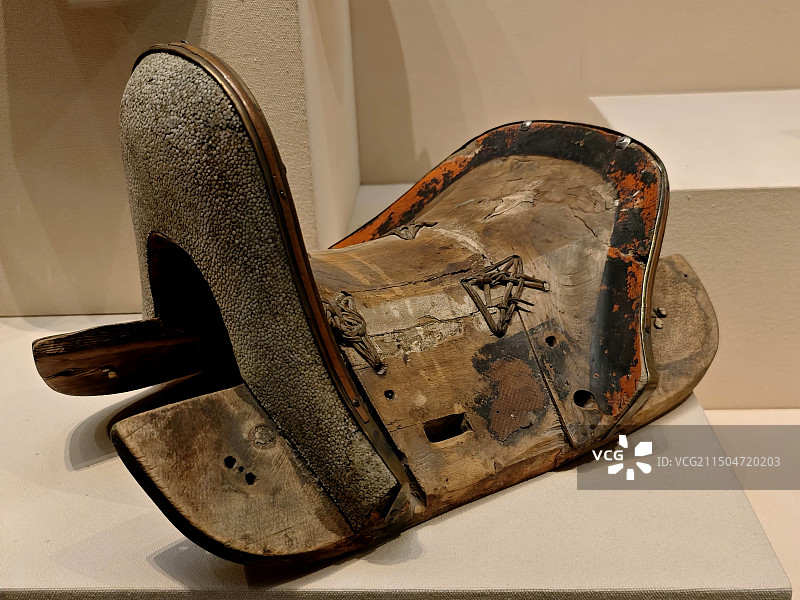 内蒙古大学民族博物馆系列之展品·马鞍（内蒙古呼和浩特市）图片素材