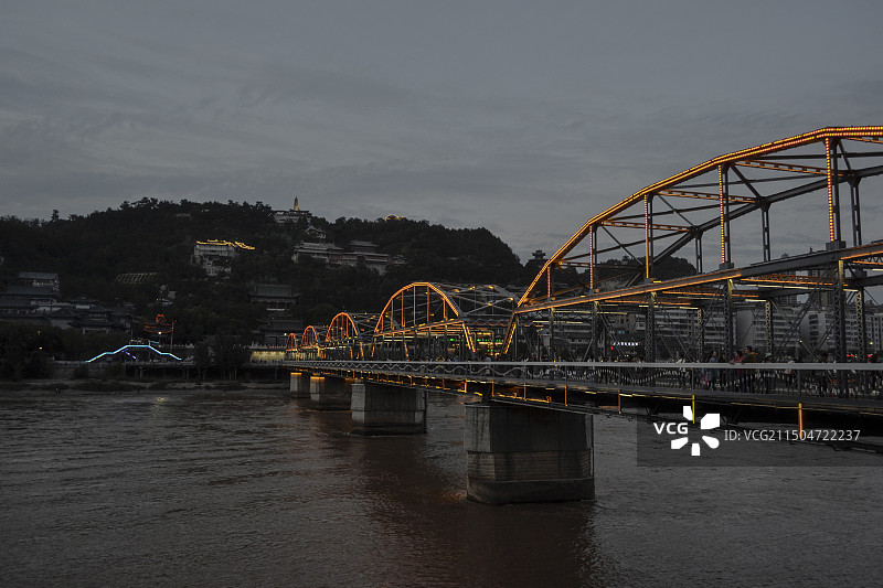 兰州兰州黄河铁桥 中山桥图片素材