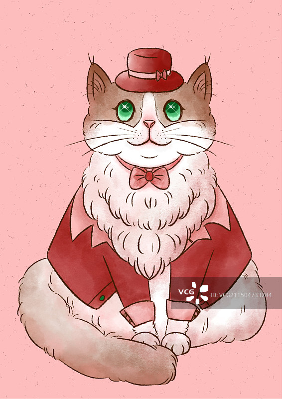 唯美猫咪书签图片素材