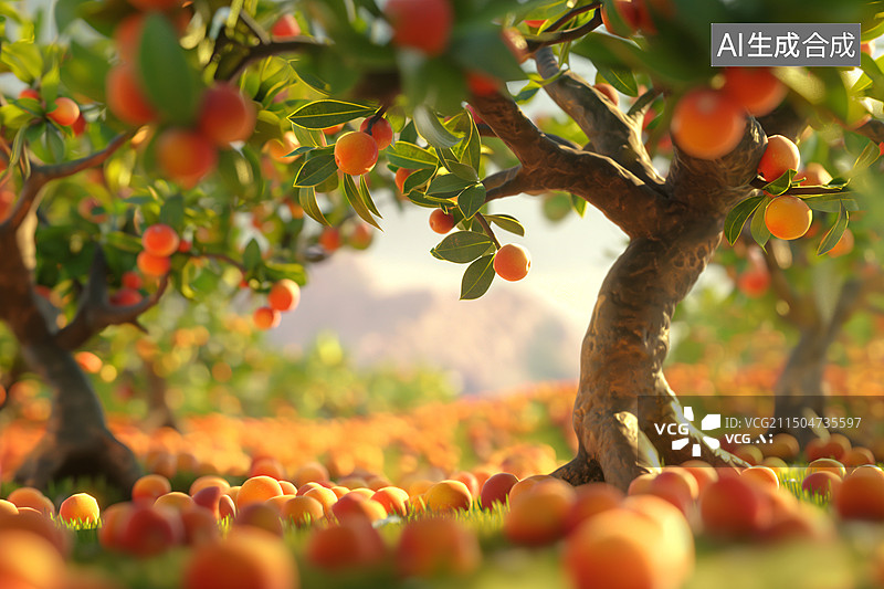 【AI数字艺术】3D卡通桃园图片素材