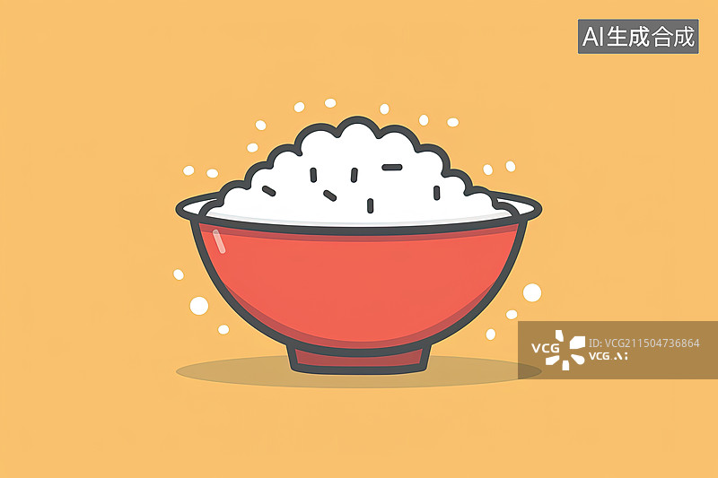 【AI数字艺术】一碗大米饭图片素材