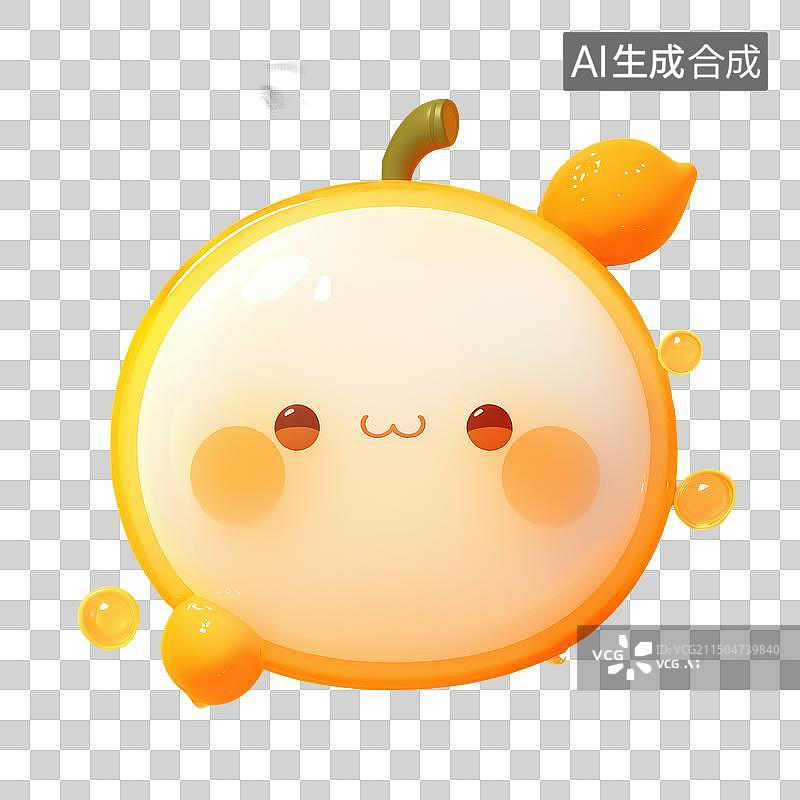 【AI数字艺术】橙子拟人化形象免抠元素图片素材