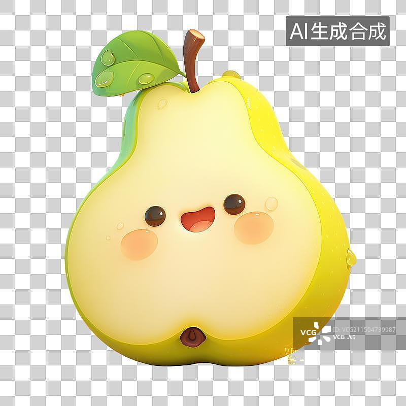 【AI数字艺术】香梨拟人化形象设计免抠元素图片素材