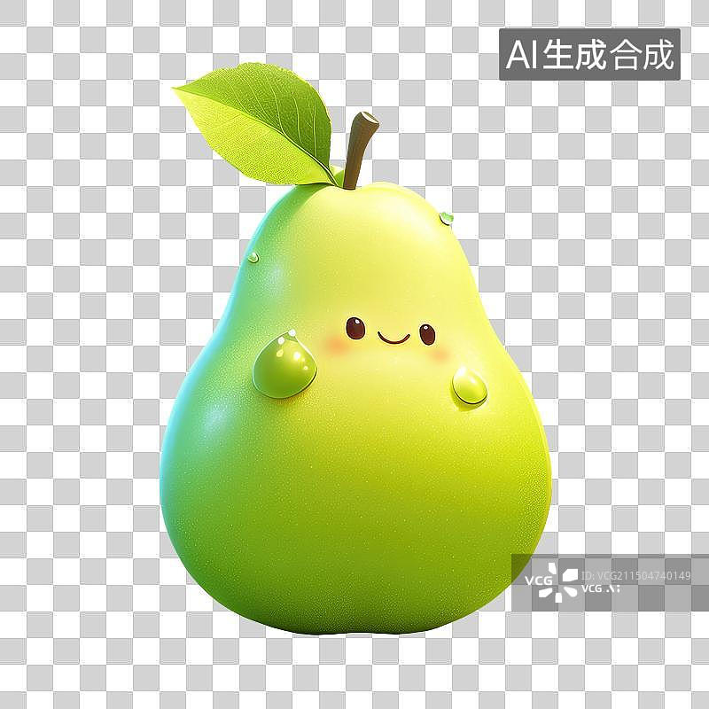 【AI数字艺术】香梨拟人化形象设计免抠元素图片素材