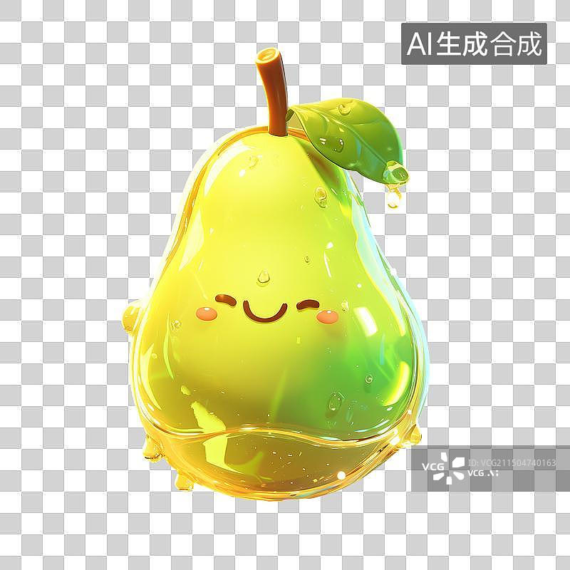 【AI数字艺术】香梨拟人化形象设计免抠元素图片素材