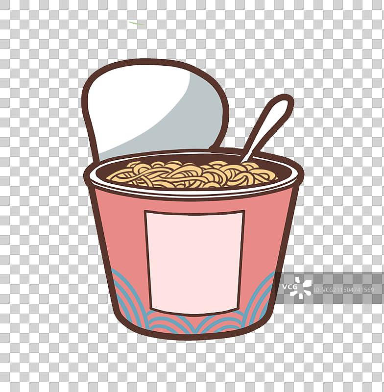 方便面泡面手绘元素图片素材