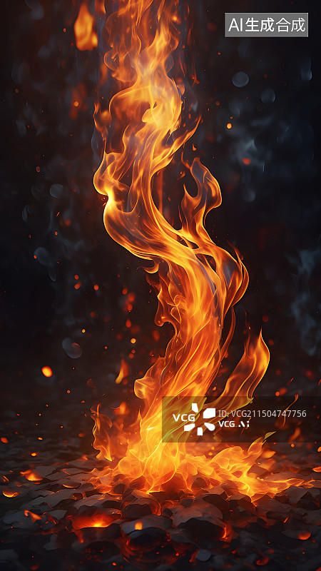 【AI数字艺术】燃烧的火焰，熊熊燃烧的烈火，消防安全日图片素材