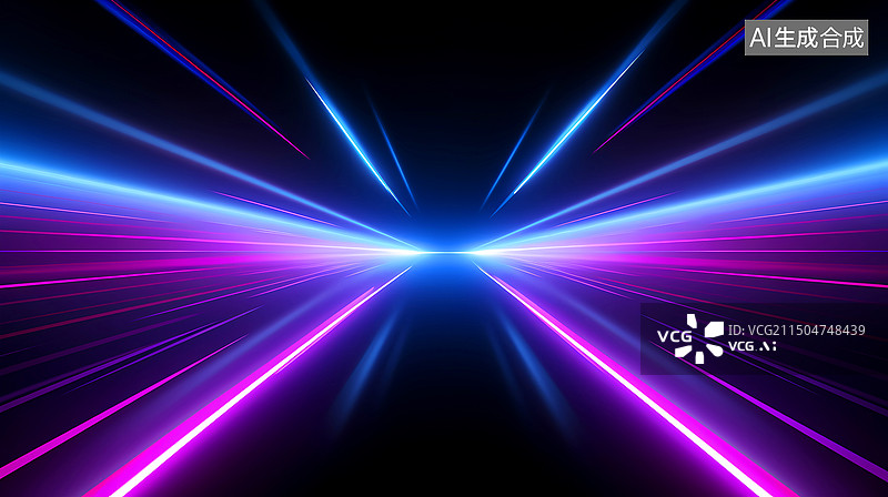 【AI数字艺术】科幻光速扩散概念背景图片素材