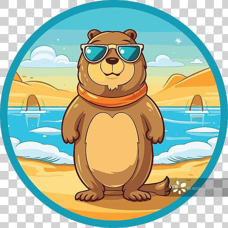 可爱的卡通地鼠图片素材