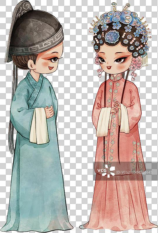 国粹戏曲卡通人物图片素材