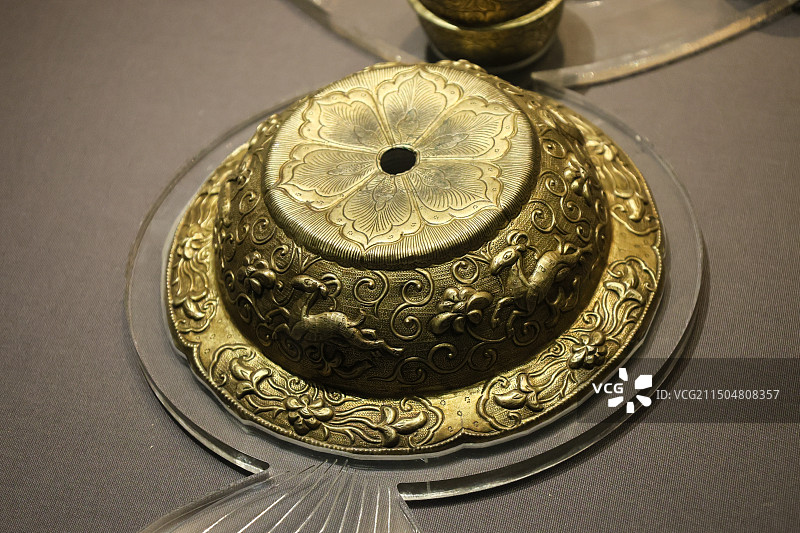 马项饰，辽，赤峰市大营子村驸马赠卫国王墓内蒙古博物院大辽契丹辽代历史文化陈列图片素材