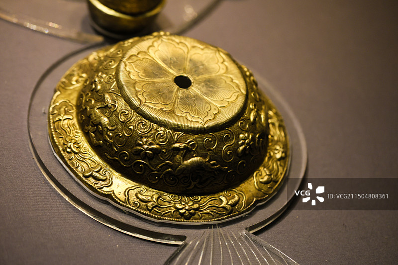 马项饰，辽，赤峰市大营子村驸马赠卫国王墓内蒙古博物院大辽契丹辽代历史文化陈列图片素材