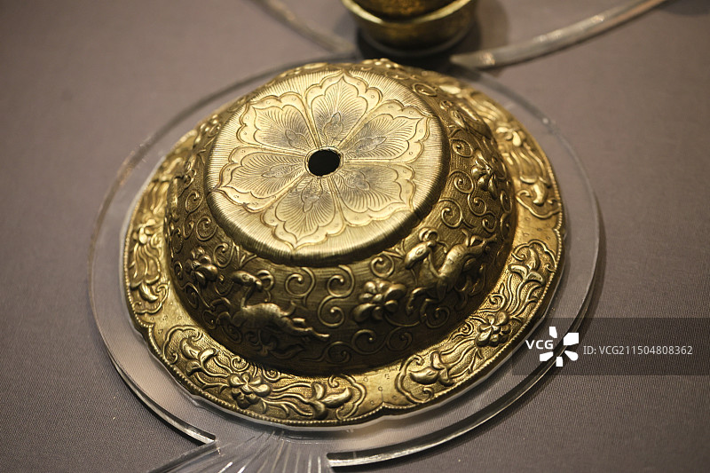 马项饰，辽，赤峰市大营子村驸马赠卫国王墓内蒙古博物院大辽契丹辽代历史文化陈列图片素材