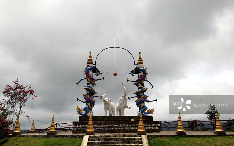云南德宏州陇川民族建筑图片素材