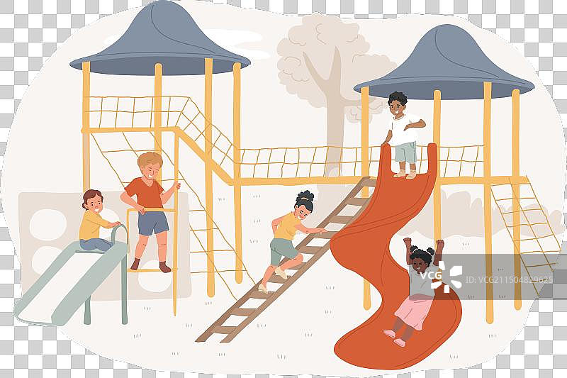 儿童游乐场隔离概念图片素材