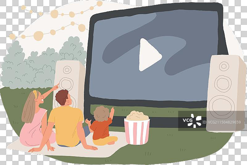 露天电影院隔离概念图片素材