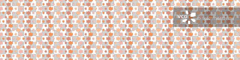 世纪中期现代花卉无缝图案图片素材