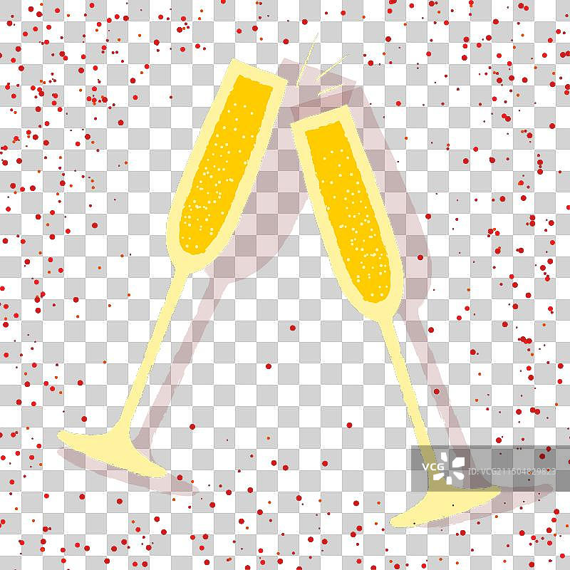 碰杯香槟海报图片素材