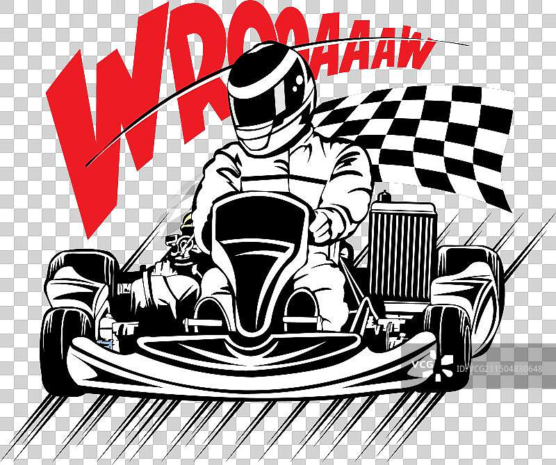 复古卡丁车赛图片素材