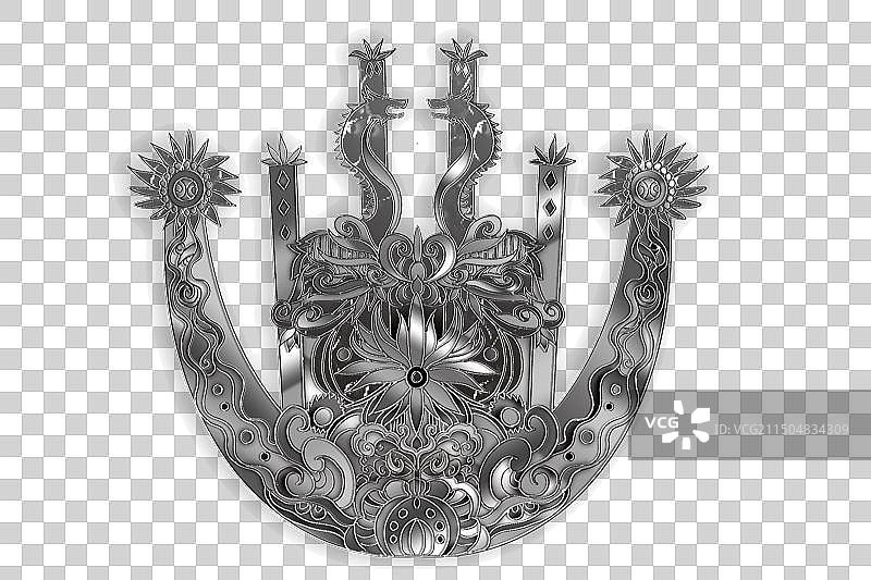 苗族头饰银冠图片素材