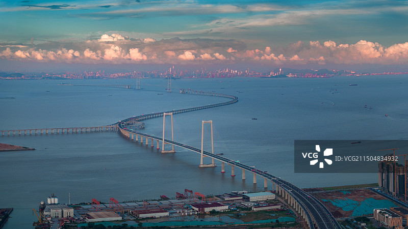 鸟瞰深中通道图片素材