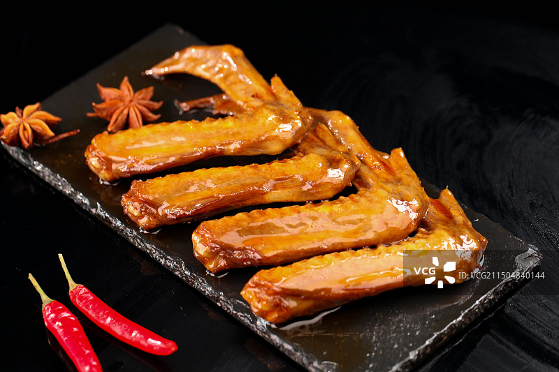 卤鸭翅图片素材