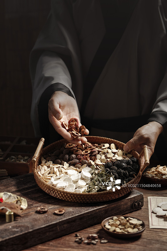 中药材组合图片素材