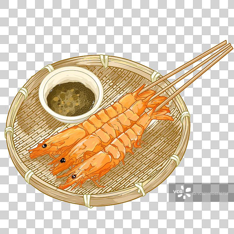 烤海虾图片素材
