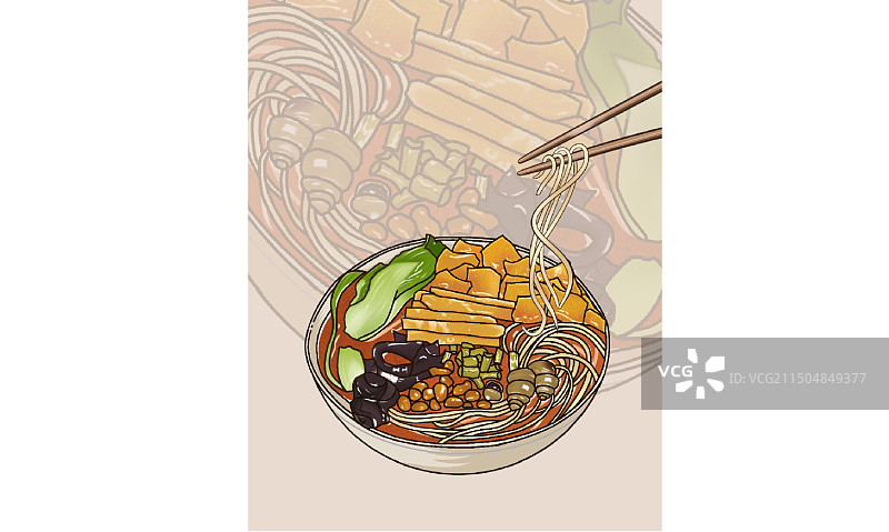 原创没美食插画图片素材